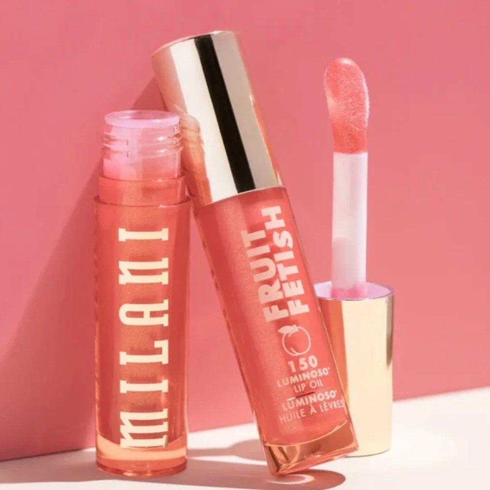 Milani Fruit Fetish Lip Oil 150 Luminoso 0.14oz Sheer Peach Shimmer